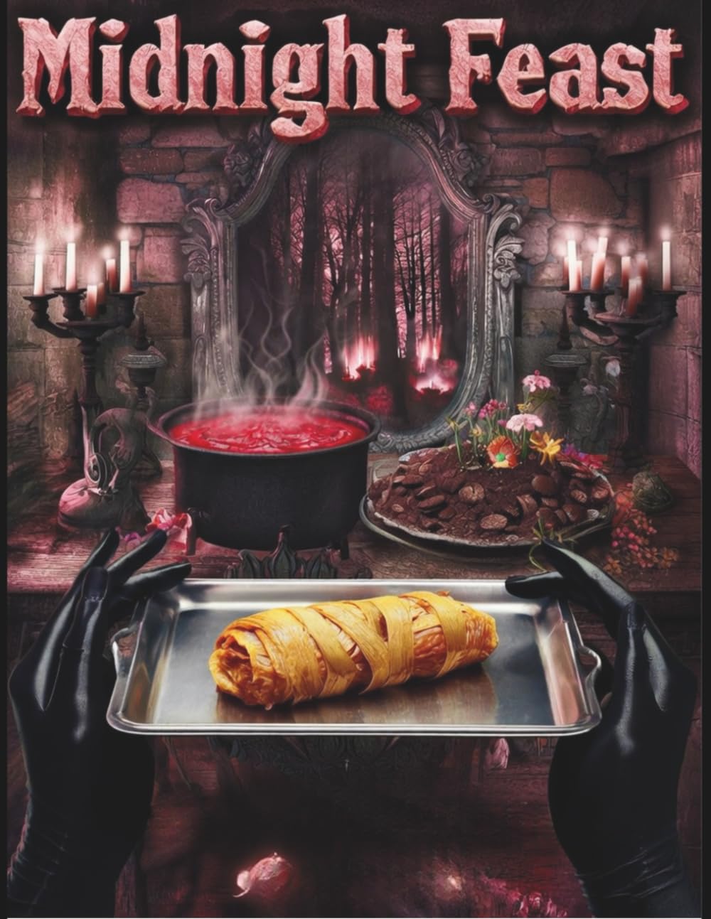 Midnight Feast: A Horror-Inspired Cookbook with 32 Spooky Recipes for Halloween, Gothic Dinner Parties & Dark Kitchen Magic