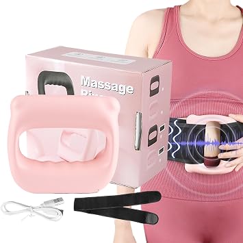 Electric Massager Ring - 3 Speed Abdominal Massager with Belt,Fitness Equipment for Neck Back Legs Arms Stomach Thighs Buttocks Abdomen Beauty Wellness
