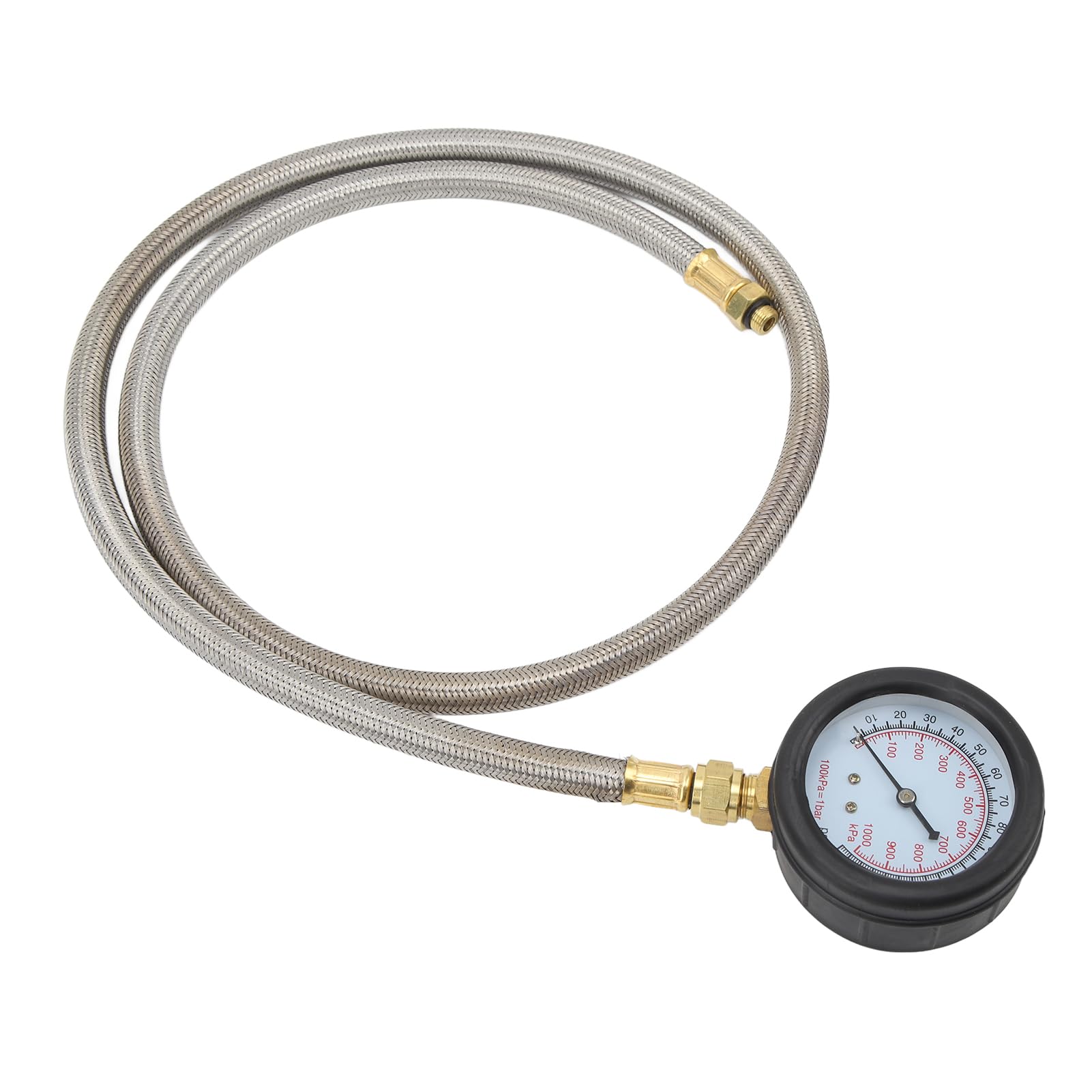 Herramienta de prueba de presión de aceite con 15 adaptadores Escala de calibre de 0 a 150 psi Kit de probador de presión de tubo flexible Universal para vehículos