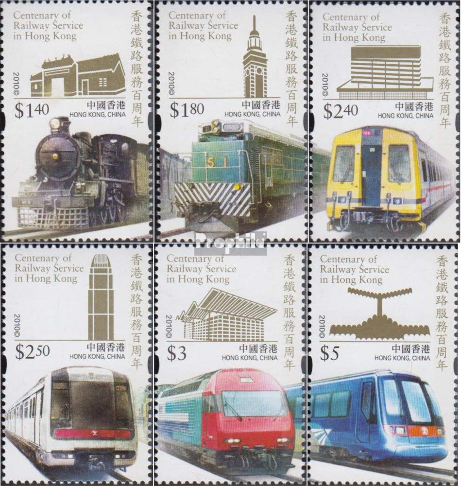 Hong Kong 1575-1580 (Complete.Issue.) 2010 100 Years Railway (Stamps for Collectors) Trains/Railway/funicular