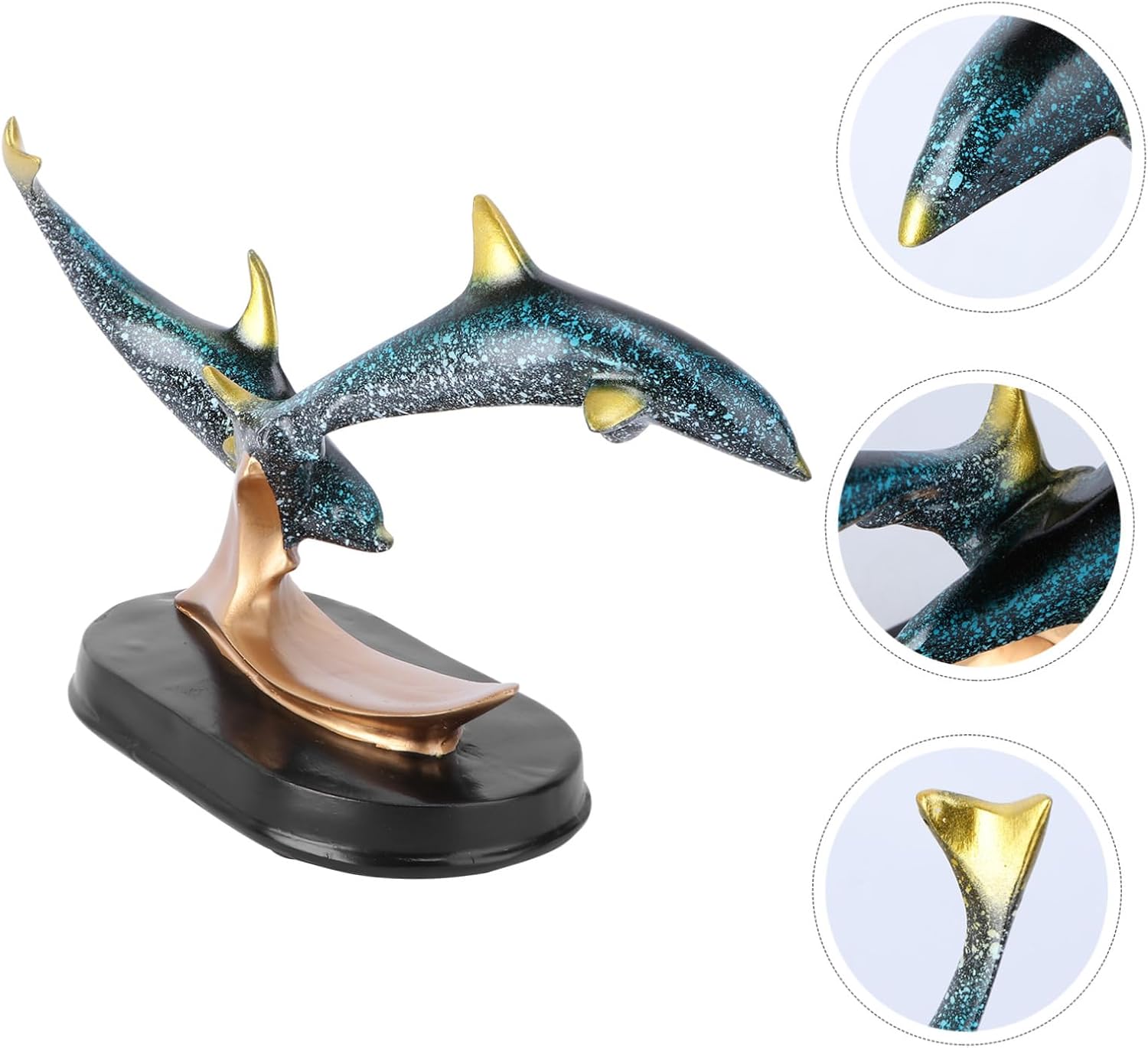 Dolphin Adornment Resin Tabletop Ornament Creative Home Decor for Bedroom and Living Room Unique Decorative Piece for Hotels and KTV