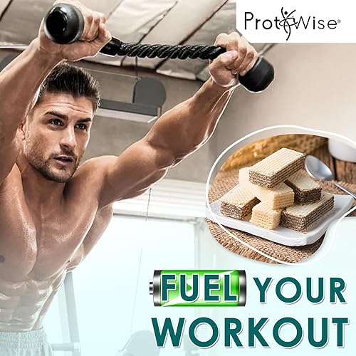 Miniatura 6 de ProtiWise Barra crujiente de oblea de proteínas  5caja  Pérdida de peso, apta para dieta KETO, refrigerio para controlar el hambre  200 calorías,