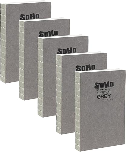 Vista 12 de SoHo Urban Artist Bloc de bocetos de encuadernado abierto, blocs de bocetos abiertos para dibujo, caligrafía, cualquier medio seco y más.