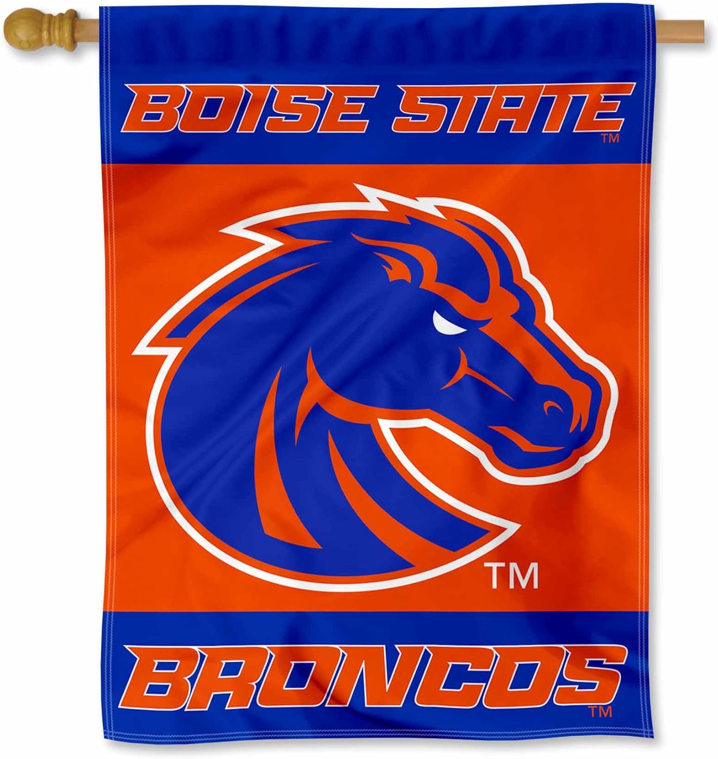 Boise State New Logo Double Sided House Flag