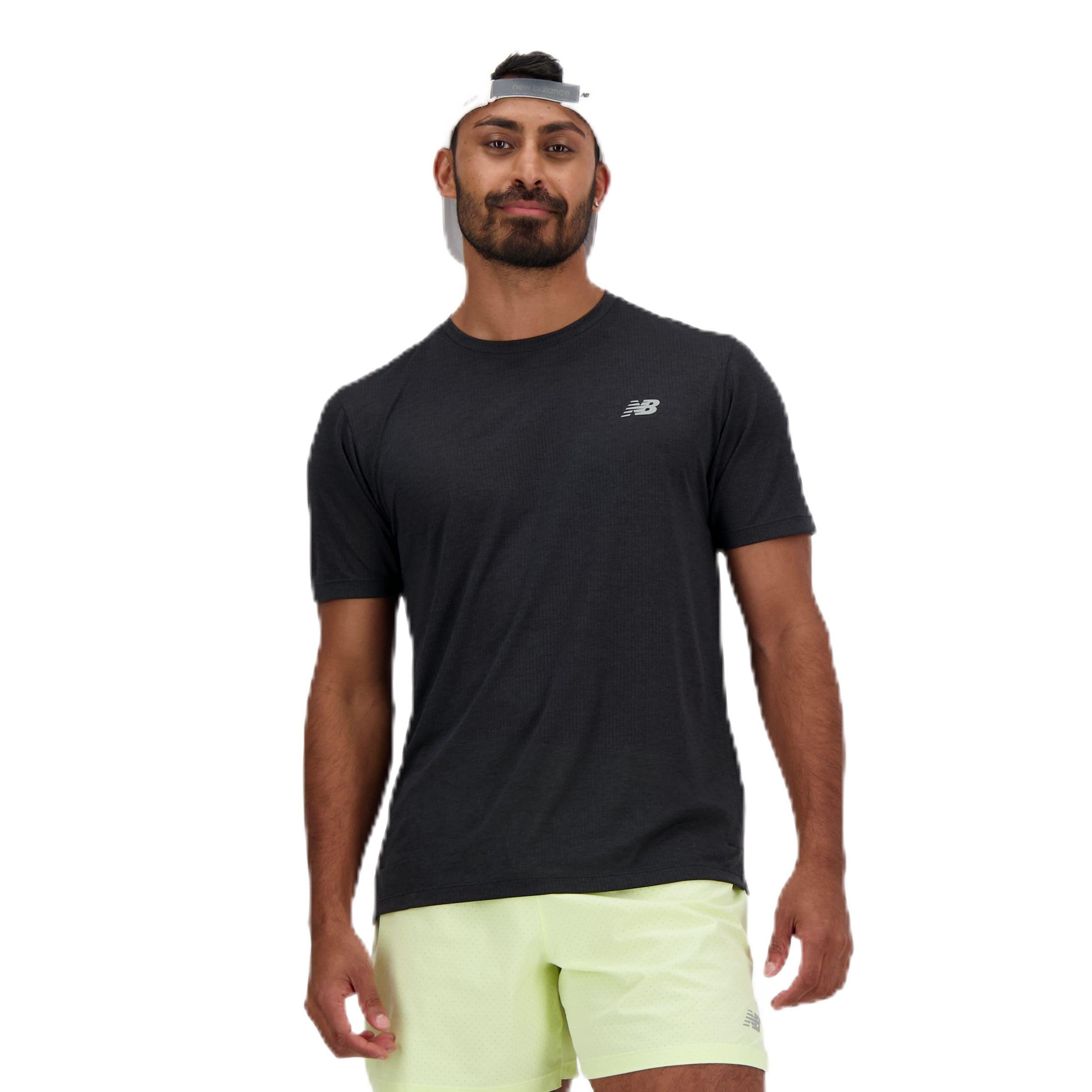 New Balance Men's Black T-Shirts, Xl, Short Sleeve Tee