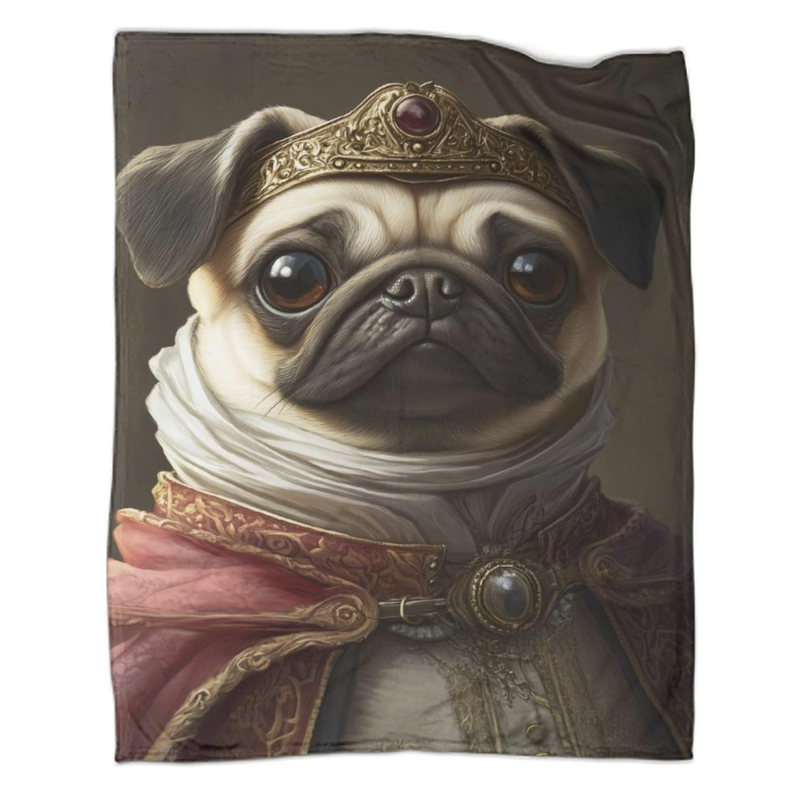 Couverture polaire douillette imprimé chien 3D contre le froid sur le lit ou le canapé