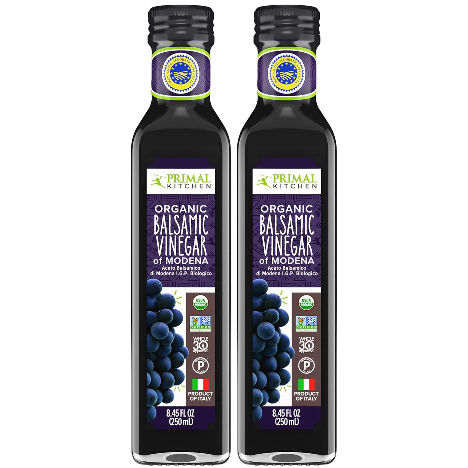 Primal Kitchen Organic Balsamic Vinegar of Modena, Made in Italy and PGI Certified, 8.45 Fluid Ounces, Pack of 2