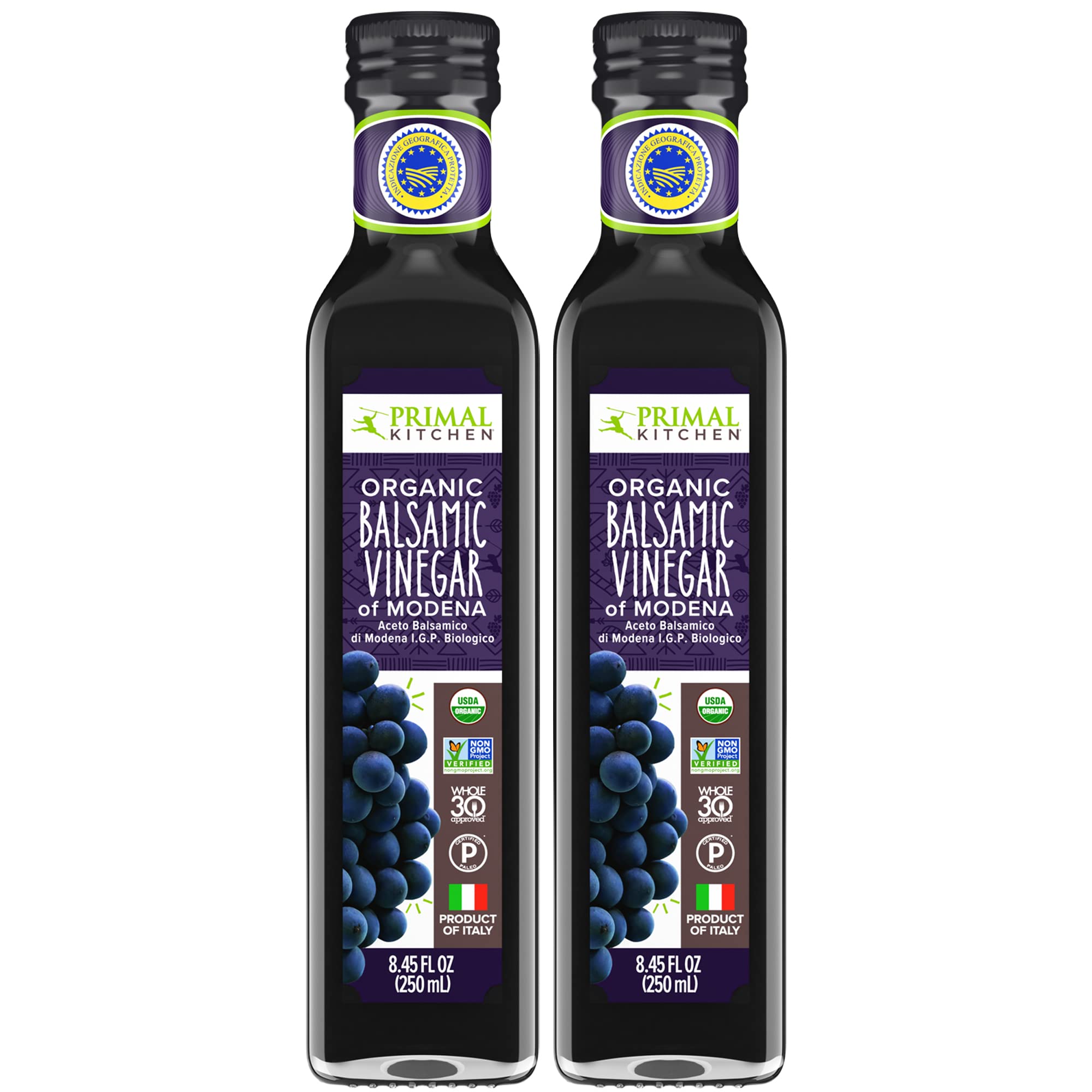 Primal Kitchen Organic Balsamic Vinegar of Modena, Made in Italy and PGI Certified, 8.45 Fluid Ounces, Pack of 2