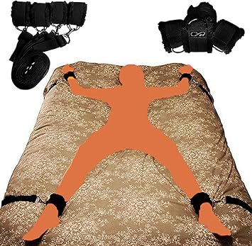 Sex Bed Adult Set Restraints for Ankles and Wrist Bar King Size Bed Straps for Mattress Sex Ties for Ankles and Wrists Resistance Bands Sex Gaming tic-tac-Toe Bondaged Kit for Couples Sweater
