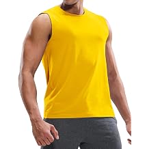 MIER Cotton Tank Tops for Men Sleeveless Muscle Shirt Workout Running