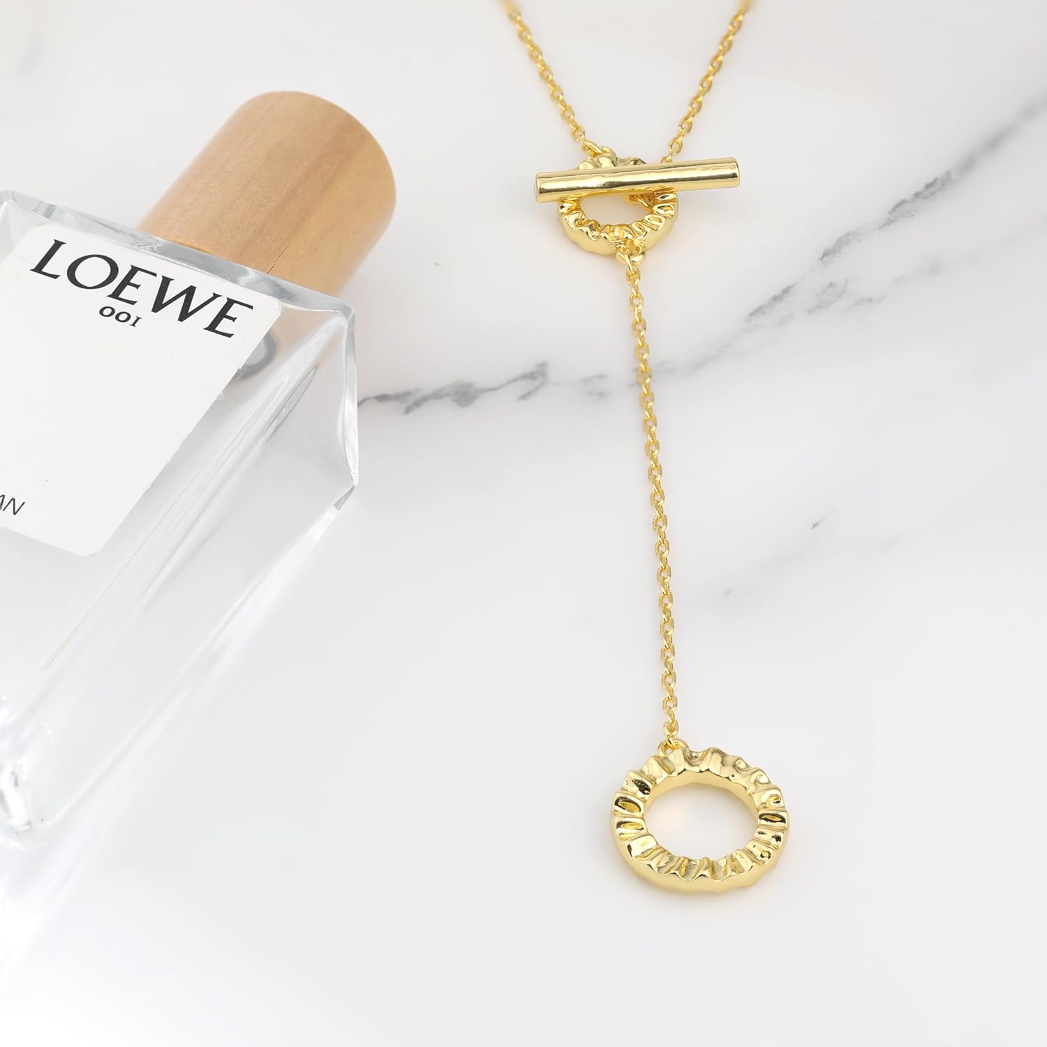 Two Tone Necklace for Women Mixed Metal Chain Gold Link Round Necklaces Trendy Jewelry Gifts - Image 5