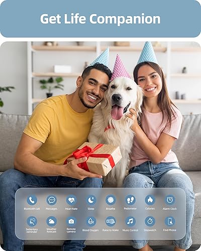 Miniatura 8 de Parsonver Reloj inteligente para hombres y mujeres (respuestahacer llamadas), reloj inteligente para iPhone Android, reloj de fitness HD de 1.32