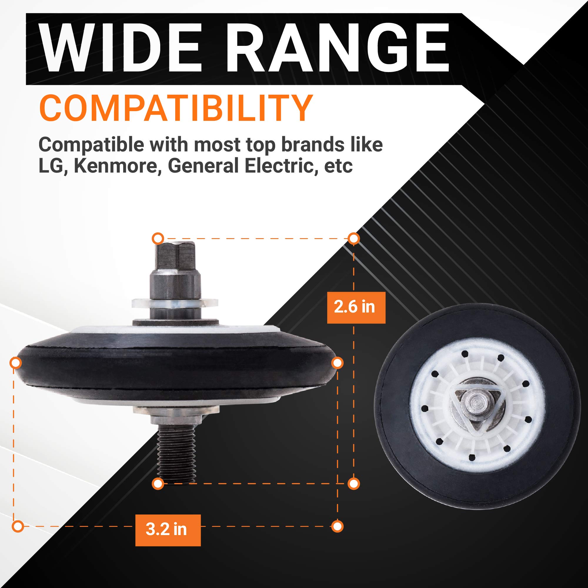 Confezione Da 4 4581EL2002C Gruppo Rullo Batteria Asciugatrice - Foto 5