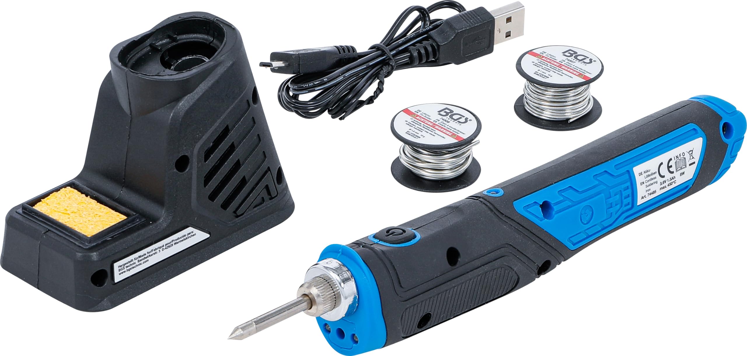 BGS 74485 | Saldatore a batteria | 8 W | con stazione di ricarica