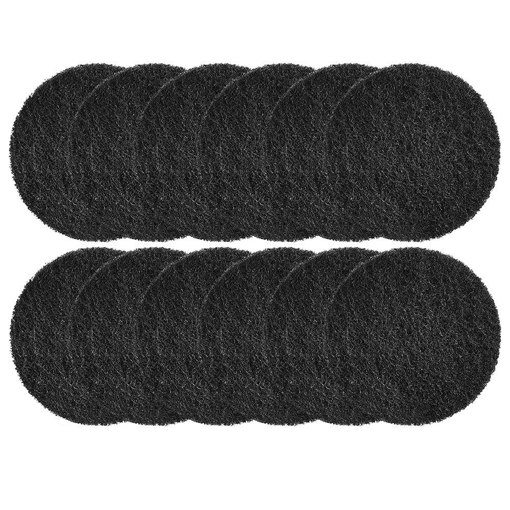 Rensimote 12 Pack Activated Charcoal Purifying Deodorizer Fit For Trash Cans, Compost Buckets-Round