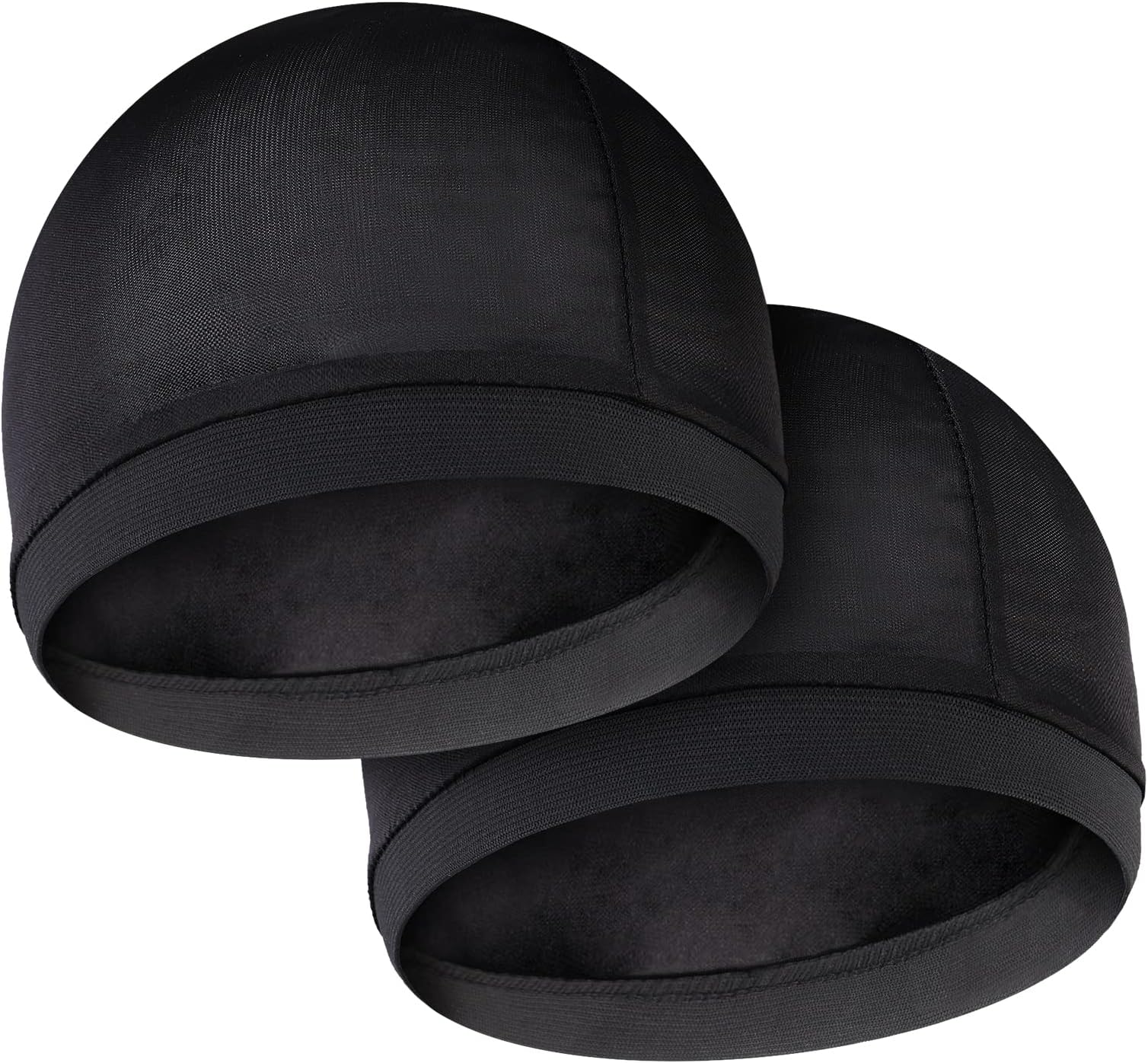 Sibba 2Pcs Silky Wave Caps for Men Elastic Band Durags Stocking Caps for 360 540 720 Waves Soft Breathable Shower Cap Bath Accessories Unisex Adults Kids Skullies Beanies