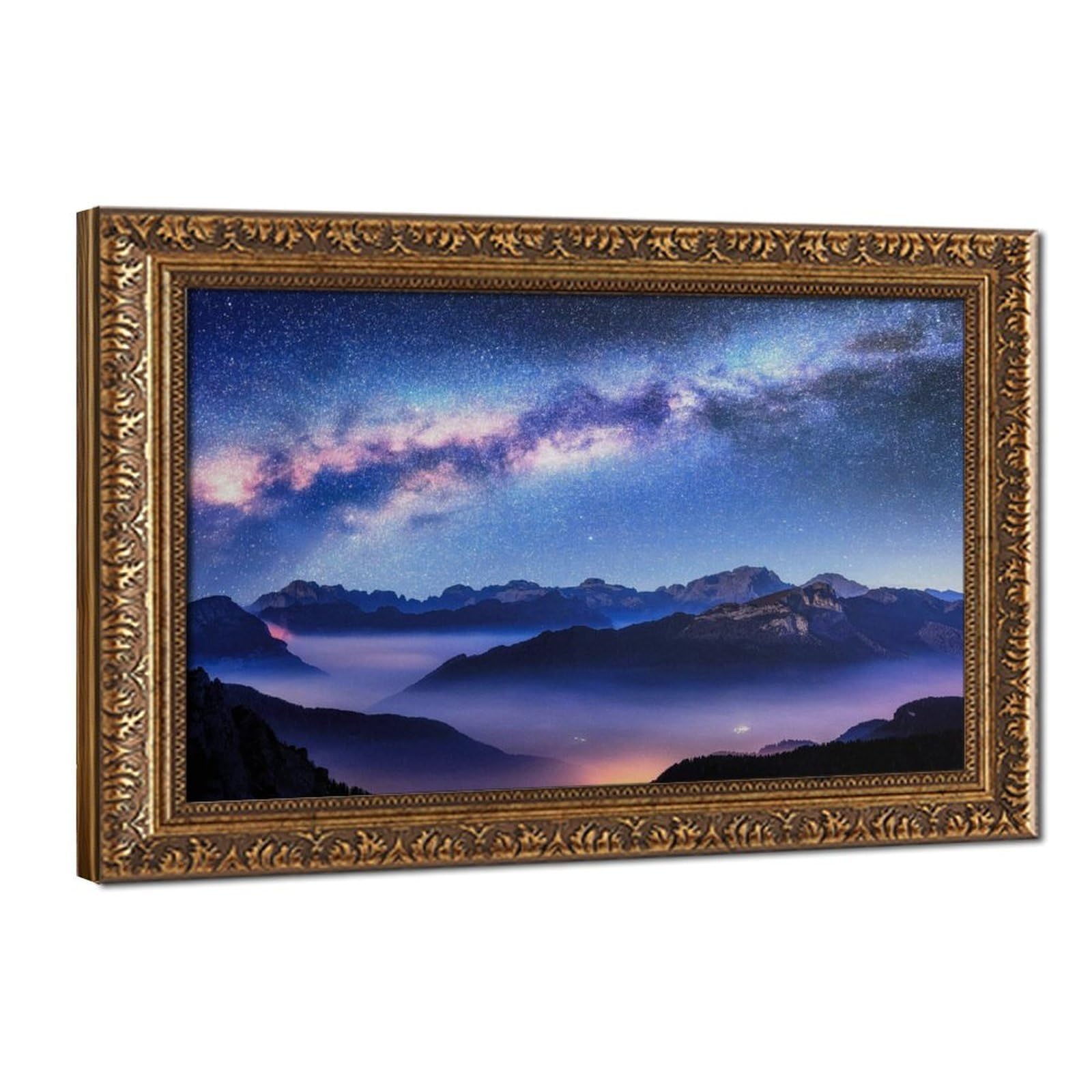 Bareronor Galaxy Poster Canvas Poster Bedroom Decor Landscape Office Room Decor Gift 24" L X 36" W