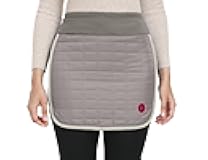 Women's Lightweight Puffer Quilted Skirt Warm Sport Skorts Light Grey XL