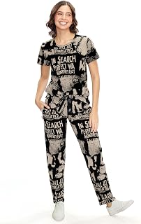 LOTIK Women's Cotton Geomatric Print Top & Payjama Half Sleeve Loungewear Nightsuit Set Price In India