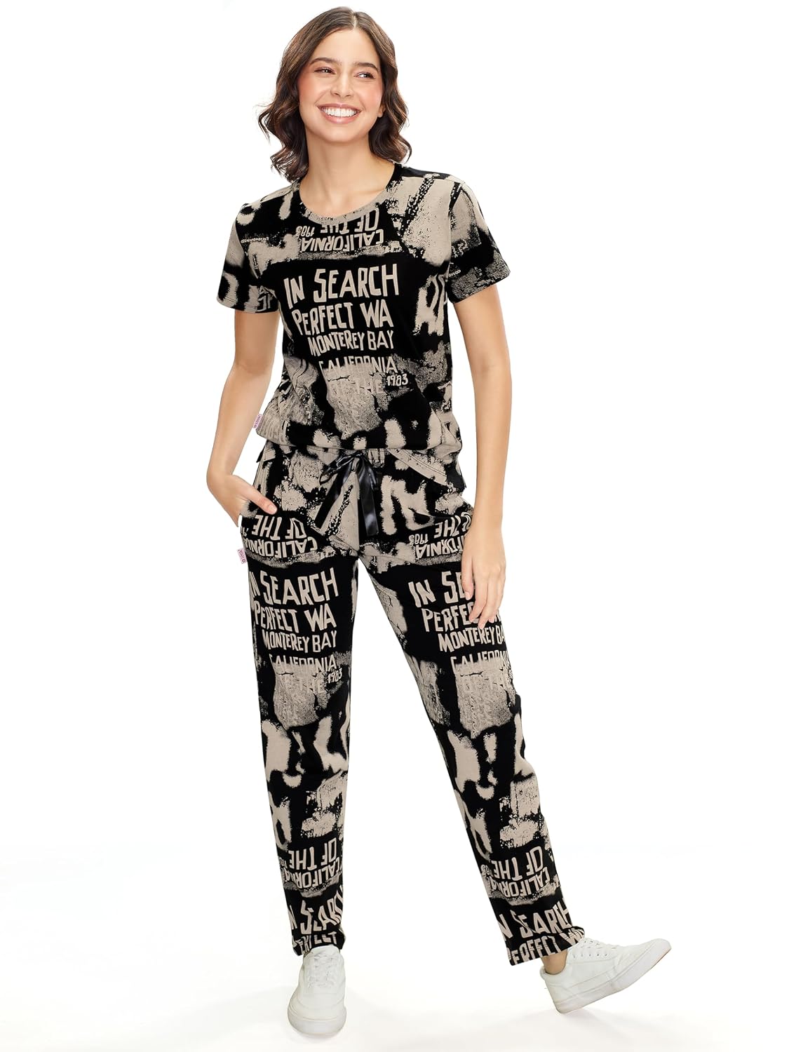 LOTIK Women's Cotton Geomatric Print Top & Payjama Half Sleeve Loungewear Nightsuit Set - Review, Price and Buying Guide