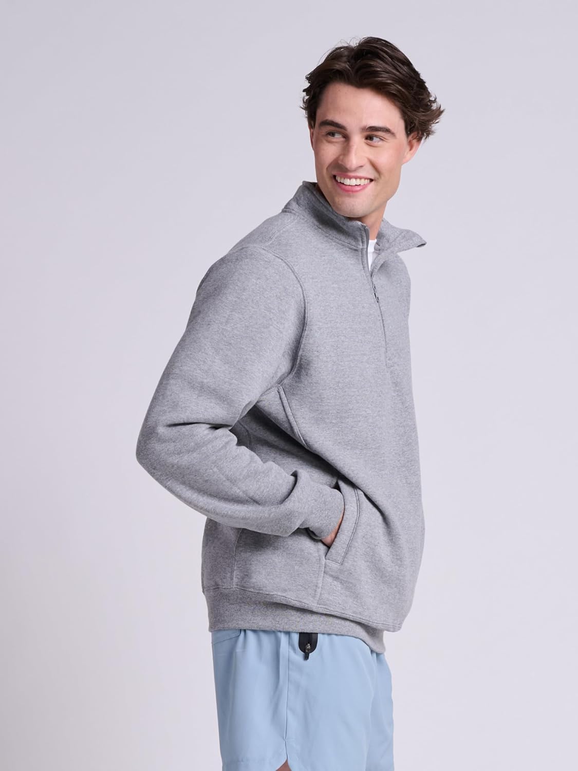 Russell Athletic Men's Dri Power Fleece Quarter Zip, Moisture Wicking, Cotton Blend, Relaxed Fit, Sizes S-4x - Image 5