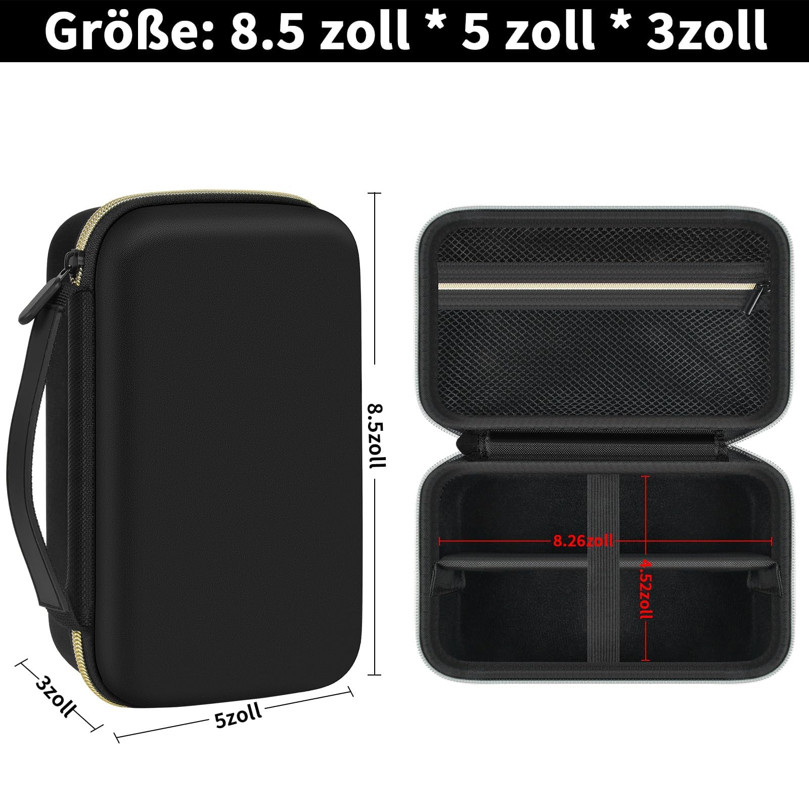 Sac pour tondeuse à cheveux Glaker pour homme + kit tondeuse à cheveux, noir profond