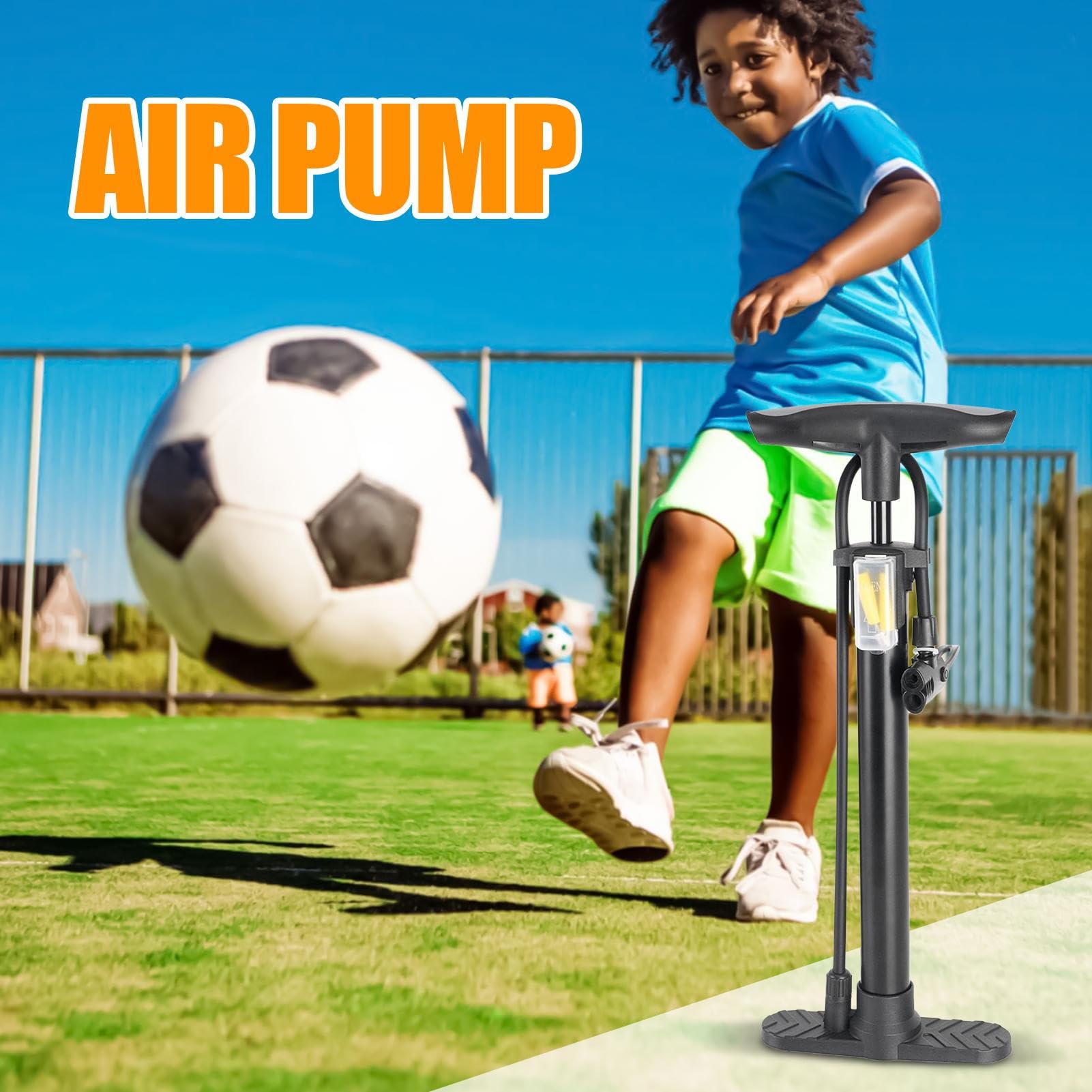 Bomba de Aire para Bicicleta | Inflador de Bicicleta Portátil 160 PSI,Inflador de Neumáticos de Bici,para Baloncesto, Fútbol, Voleibol, Patinetes, Camping, Viajes y Actividades al Aire Libre