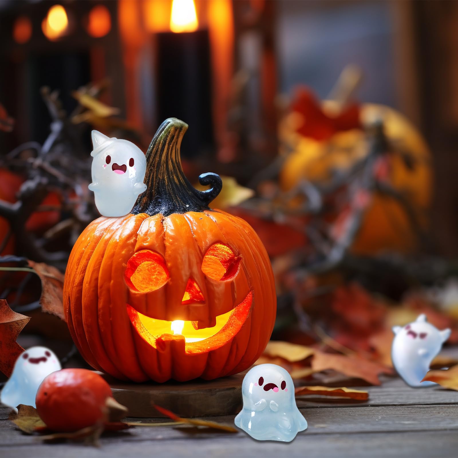 YCHYAN 20 Pièces Mini Figurine Fantômes, Mini Lumineuses En