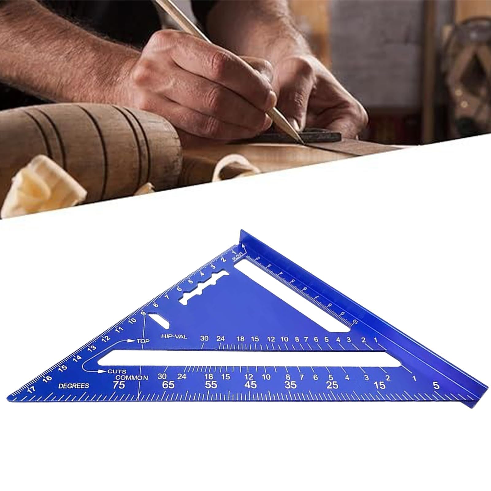 Righello Triangolare - Strumenti da Falegname Strumento metrico per Ingegneri Strumento Innovativo per Travi Architetto per Falegname Strumento di misurazione di precisione in Metallo