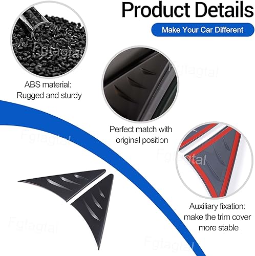 Miniatura 10 de Adhesivos para Toyota Supra GR A90 A91 MK5 2019-2024 ABS para espejo retrovisor lateral, canaliza el aire del automóvil, reduce el ruido del viento