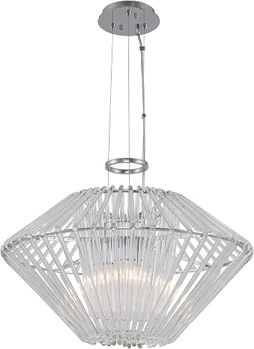 Kalco 508451CH Taza Pendant, 3-Light 120 Total Watts, Chrome