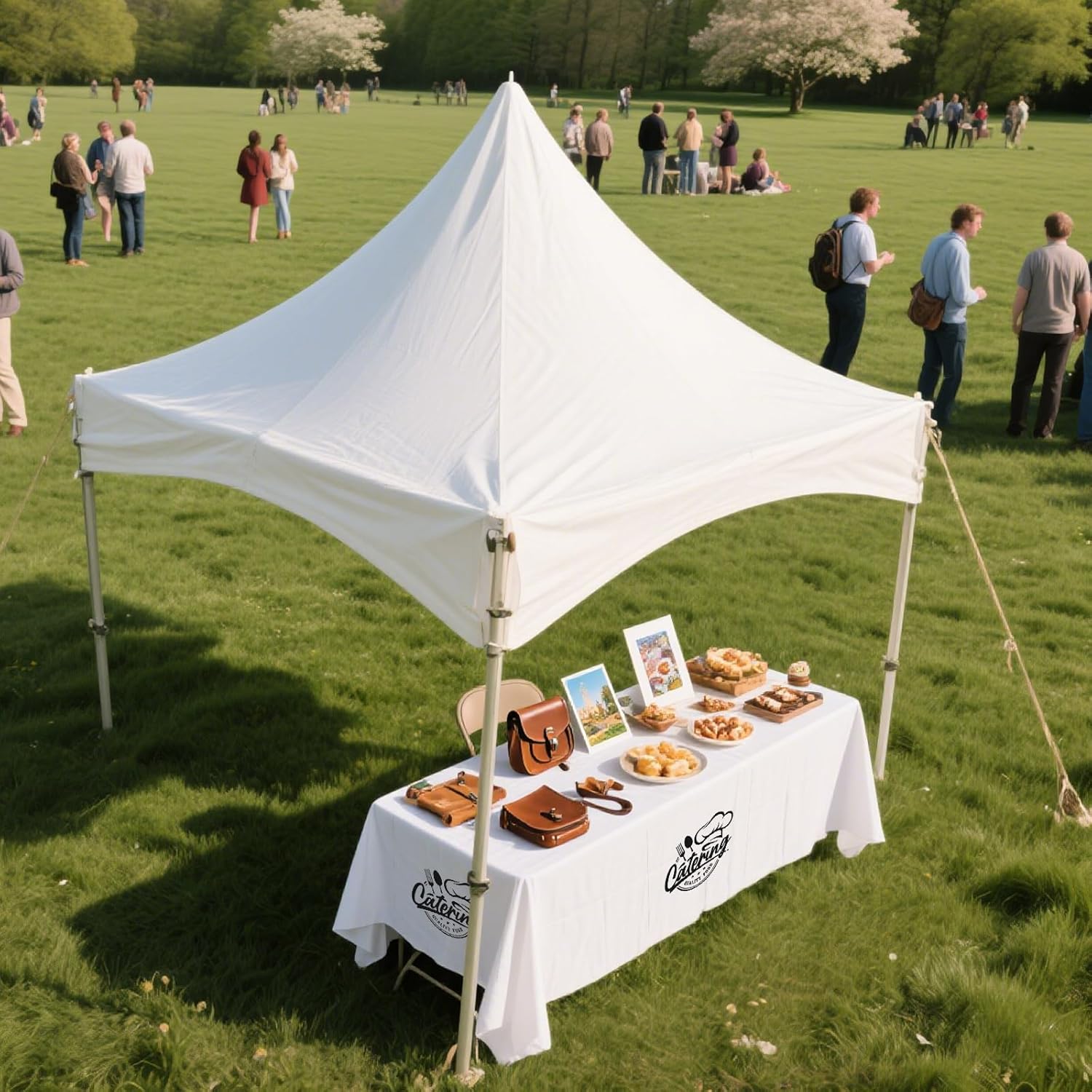 Custom Table Cloth with Business Logo (5FT Open Back) Personalized Table Cloths, Custom Tablecloth for Tradeshow Events/Company/School/Associations/Shop/Birthday/Wedding
