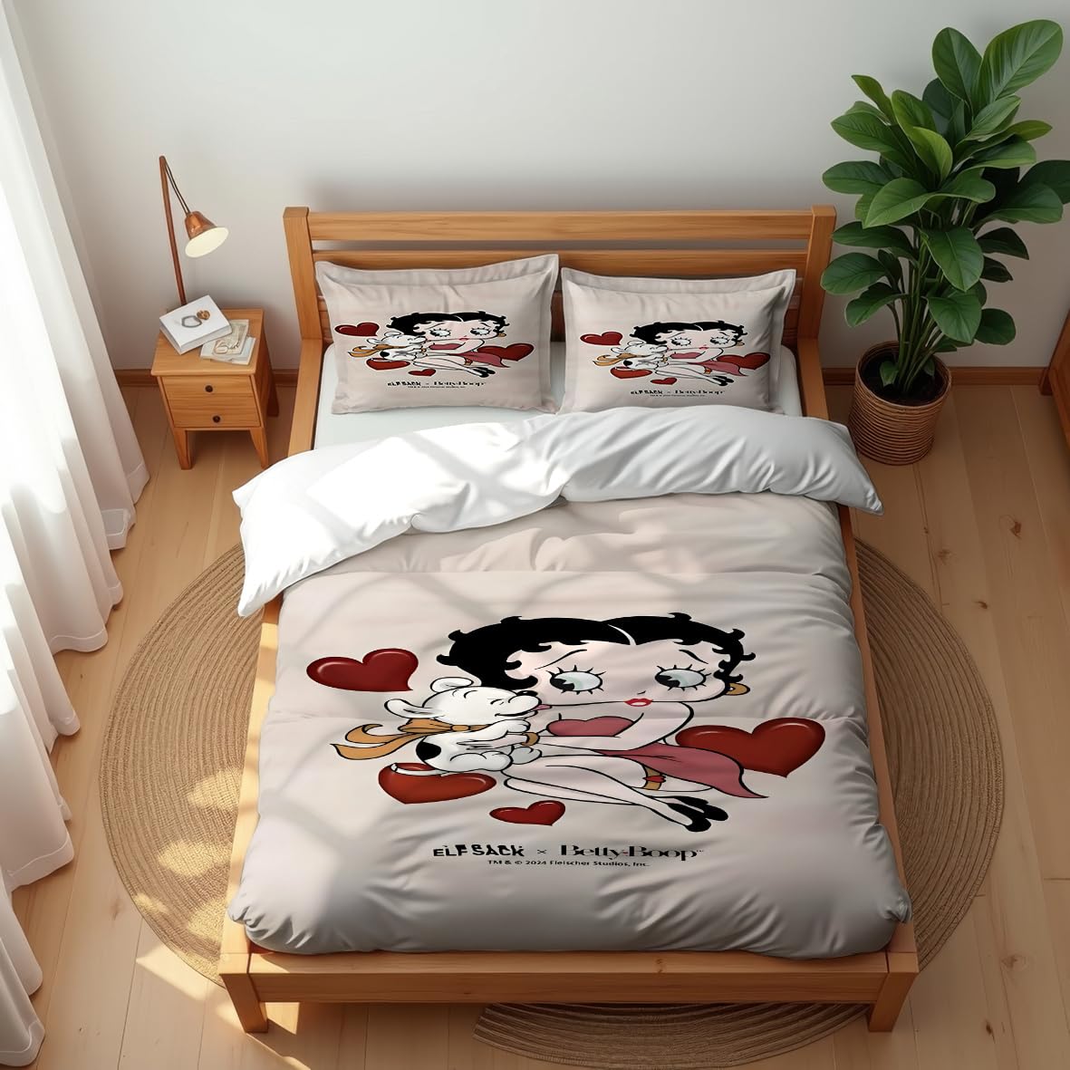 Ste-X Style 04 Bedding Winter Duvet Cover With 2 Pillowcase 50X75cm Soft Betty Boop Winter Bedding Sets Microfiber For Hotels Families (,200X200cm(Double))