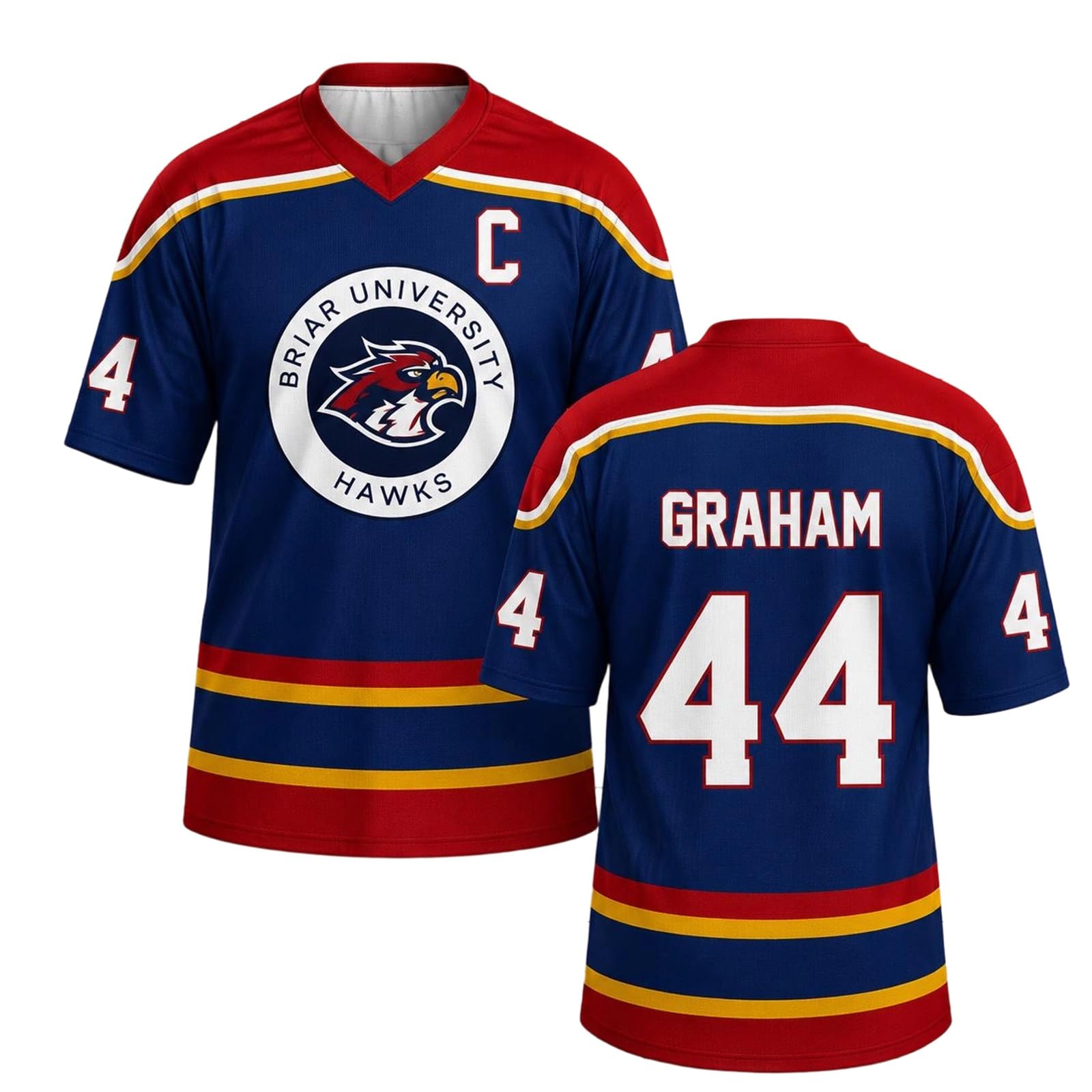 Off Campus Hockey Jersey Graham 44 & Logan 22 & Tucker 46 & Di Laurentis 66 Briar U Jersey Shirts Men/Women Unisex Short Sleeve Briar Hockey Shirts Sports Inspired Tshirts Off Campus Merch for Fans — image 1