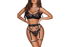 Intimate and Seductive Lace Garter Set for an Enchanting Evening