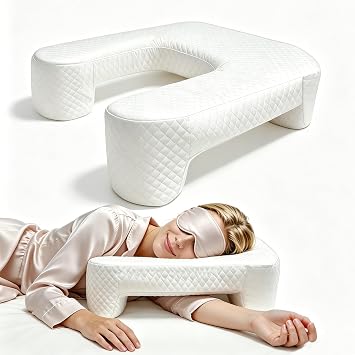 Racgrul Side Sleeper Pillow with Arm Hole, Ergonomic Memory Foam Arm Pillow for Shoulder Comfort, Side Sleeping Support for Neck and Back, Removable Washable Cover, for Side and Back Sleepers