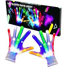 Kids Toys LED Gloves Toys Gifts for Age 5-7 8-12 Years Old Boys Girls Kids Stocking Stuffers Halloween Costumes Light Up Gloves Ideal Gifts for Christmas Birthday Parties Medium