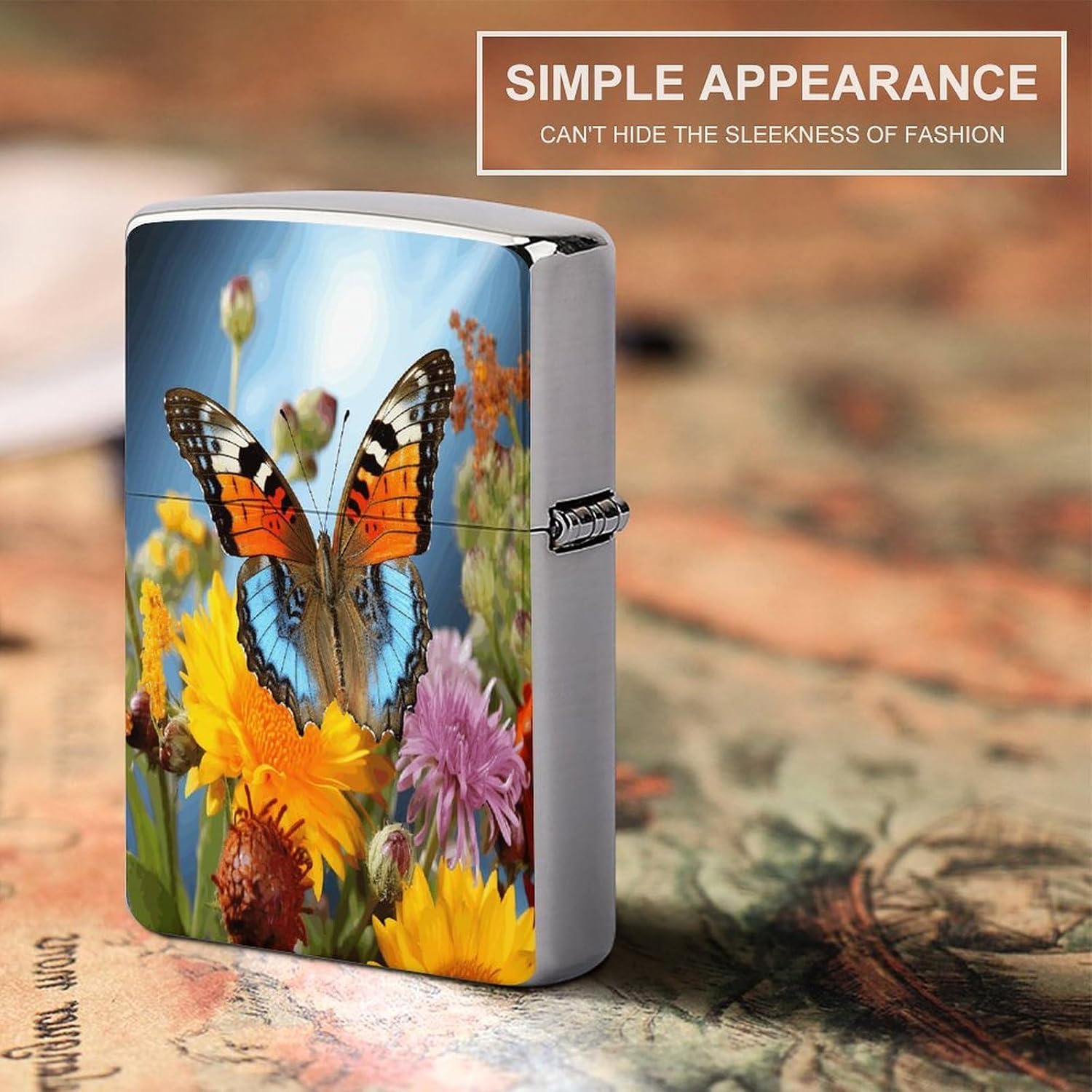 Beautiful Summer Butterfly Lighter Case Cover Lighter Shell