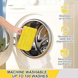 16.5 inch Reusable Mop Pads Microfiber Spray Mop Replacement Heads for Wet/Dry Mops Compatible with Bona Floor Care System (5 Pack)