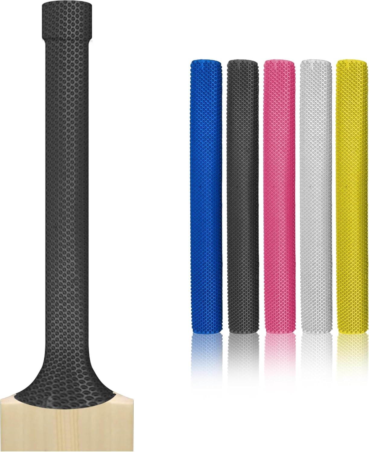 Cricket Bat Grips – Premium Rubber Cricket Bat Grip Tape for Maximum Hold & Shock Absorption | 4 Styles | Multi-Color | Pack of 5| Durable Bat Grips Cricket (5, Multi Colour, Octopus)