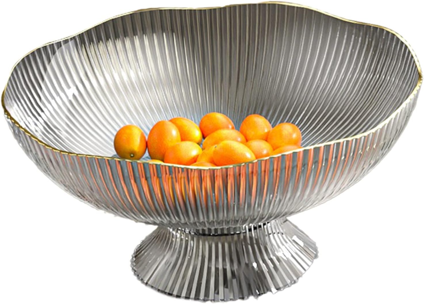 Zerodis Fruit Bowl, Fruit Plate Decorative Bowls with Draining Holes Detachable Base