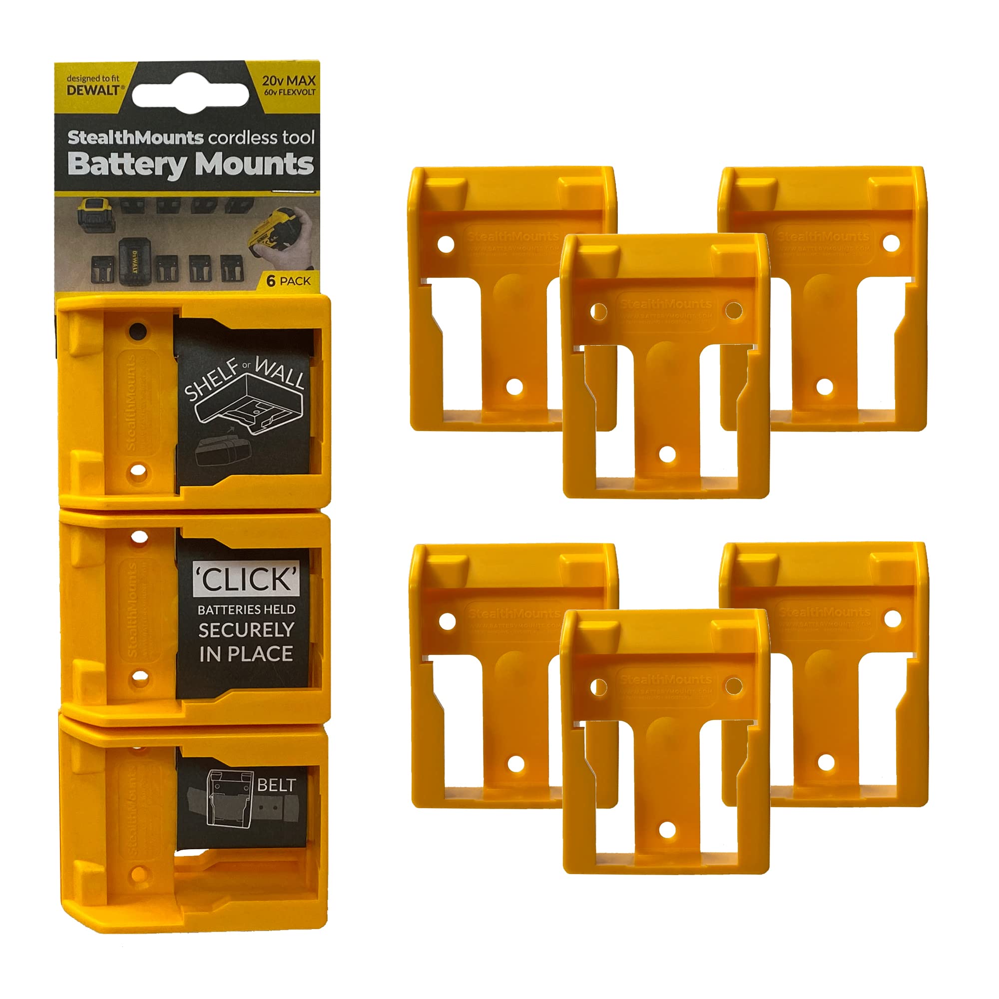 Buy StealthMounts DeWalt Battery Holders 20v/60v Cordless Battery