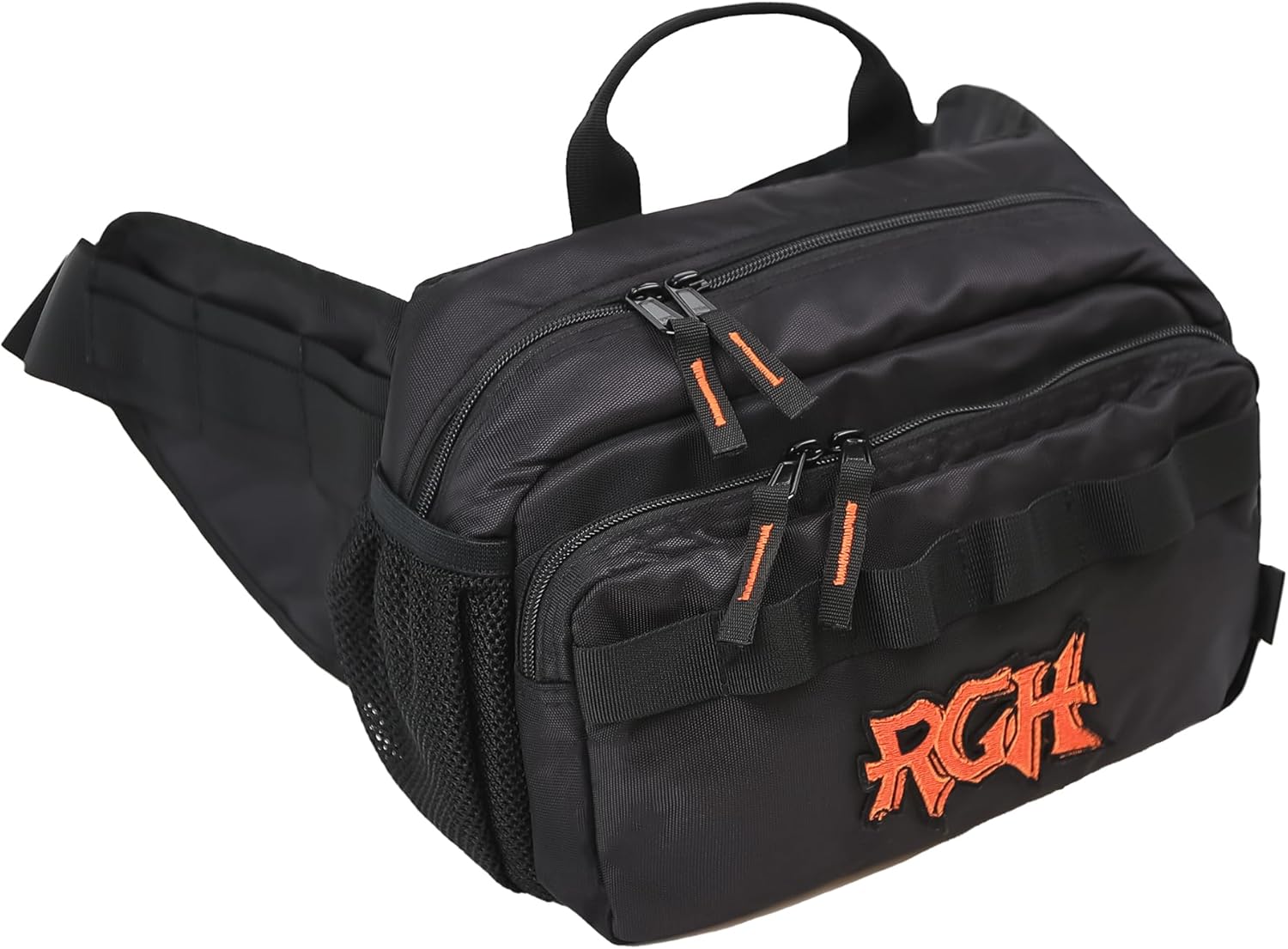 Rough Enough Tactical Fanny Pack for Men Crossbody Fashion Waist Packs with Molle System Stormproof Cordura Hiking Travel Fishing Chest Bag Black