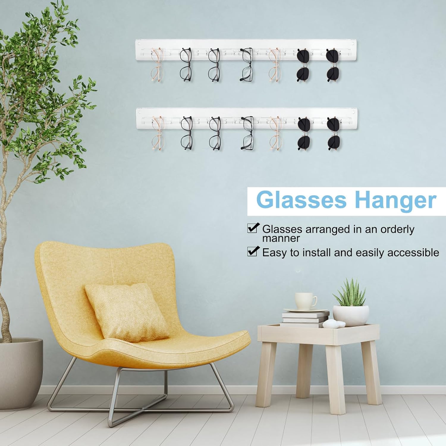 VOSSOT 2 Unidades De Almacenamiento Acrílico Para Gafas, Soporte Para