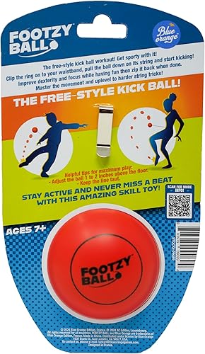 Miniatura 8 de Blue Orange FootzyBall - Pelota retráctil de estilo libre, para niños o adultos, juego activo de interior y exterior para todas las estaciones,