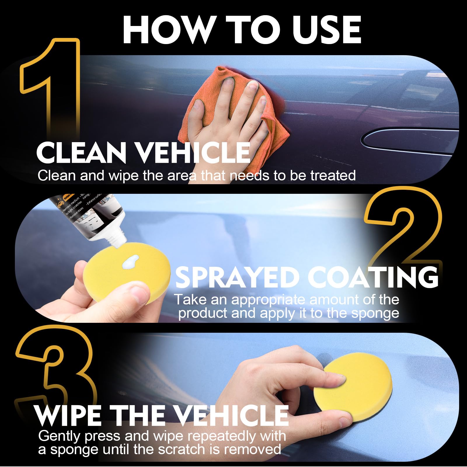 2026 New Upgraded Erase Car Scratch Remover for Deep Scratches, Car Paint Scratch Remover for Vehicles, Car Scratch Repair Kit, Cars Paint Scratch Repair (1) — view 6