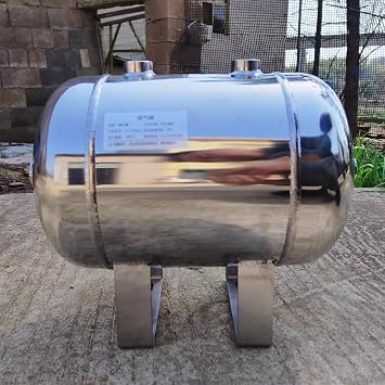 0.5 1 L 2 5 Liter Small Portable Compressed Air Tank, Emergency Auxiliary Air Tank for Farm/Storage barn, Heavy Duty Stainless Steel Multiport Gas Storage Vessel0.5L/0.1Gal