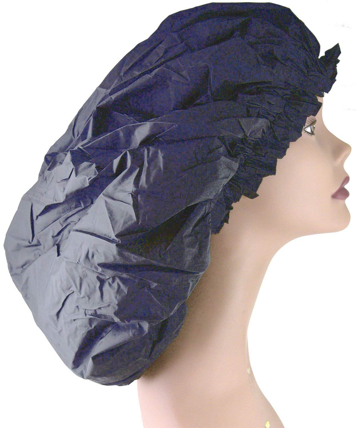 Donna Premium Collection Super Jumbo Shower Cap 2 Packs (Black) : Beauty & Personal Care