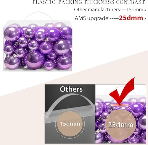 Miniatura 7 de AMS - Adornos chapados, bolas de Navidad, de 40 quilates, para decoración de fiestas de vacaciones, colección de árbol para boda, Acción de Gracias