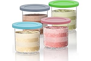 Replacement Pint Containers and Lids for Ninja Creami Ninja CREAi Ice Cream Maker